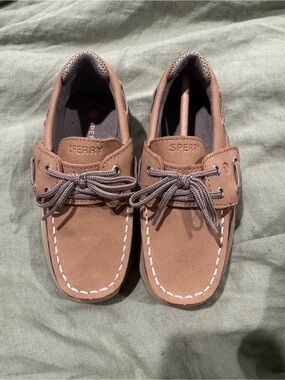 Sperry Kids Tan Moccasin Boat Shoes